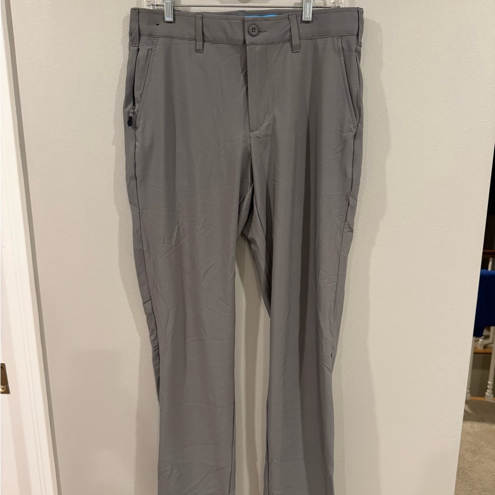 Birdie Bound Mens Golf Pants 32 x 32 Gray Performance Stretch Active Grip Waist